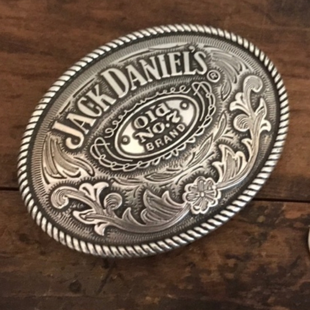 New Jack Daniels Old No. 7 Silver Oval Belt Buckle